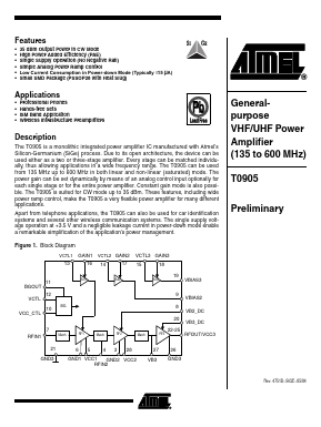 T0905 Datasheet PDF Atmel Corporation