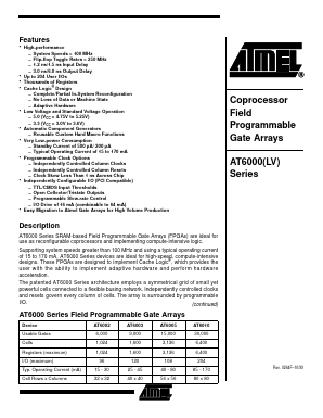 AT6005-2AI Datasheet PDF Atmel Corporation