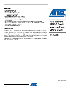 5962-8959818MZC Datasheet PDF Atmel Corporation