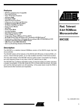 MC-80C32E-30-E Datasheet PDF Atmel Corporation