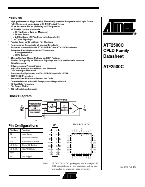 ATF2500C-20PC Datasheet PDF Atmel Corporation
