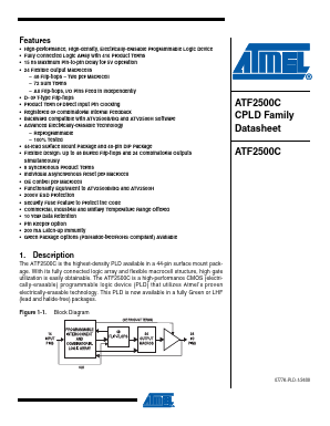 ATF2500C-20PU Datasheet PDF Atmel Corporation
