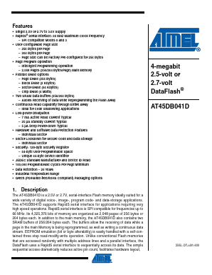 AT45DB041D-SU-SL954 Datasheet PDF Atmel Corporation