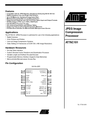 AT76C101 Datasheet PDF Atmel Corporation