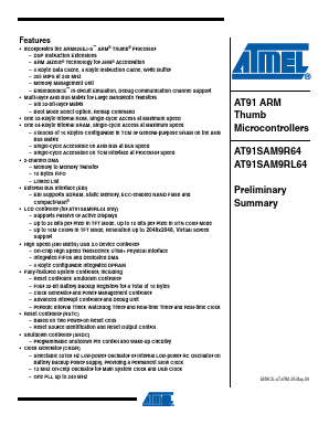 AT91SAM9RL64 Datasheet PDF Atmel Corporation