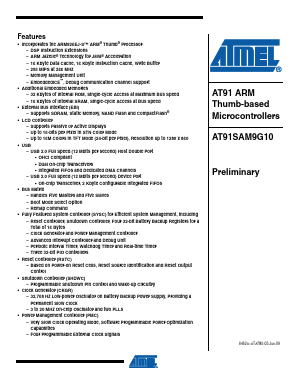 AT91SAM9G10 Datasheet PDF Atmel Corporation