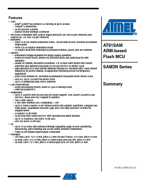 ATSAM3N1CB-AU Datasheet PDF Atmel Corporation