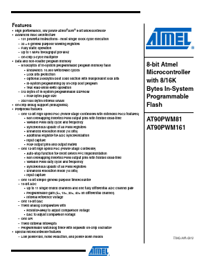 AT90PWM161-16SF Datasheet PDF Atmel Corporation