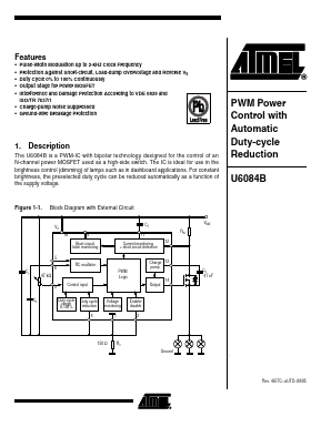 U6084B Datasheet PDF Atmel Corporation