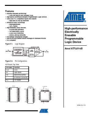 5962-89841133X Datasheet PDF Atmel Corporation