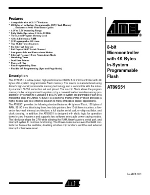 AT89S51 Datasheet PDF Atmel Corporation