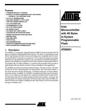 AT89S51-24JI Datasheet PDF Atmel Corporation
