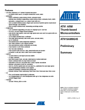 AT91SAM9G45 Datasheet PDF Atmel Corporation