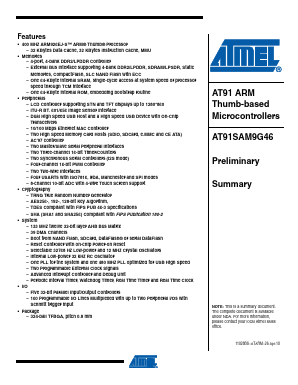 AT91SAM9G46-CU Datasheet PDF Atmel Corporation