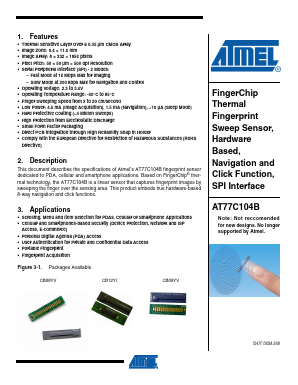 AT77C104B-CB08YV Datasheet PDF Atmel Corporation