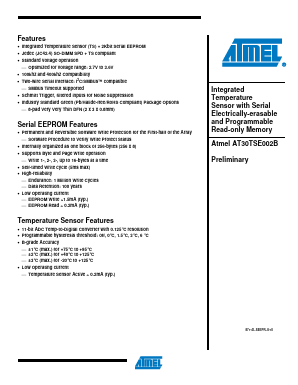 AT30TSE002B-MAH-T Datasheet PDF Atmel Corporation