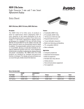 HDSP-2110 Datasheet PDF Avago Technologies