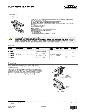 SL30VB6VY Datasheet PDF Banner Engineering Corp.
