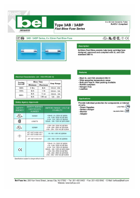 3AP12-R Datasheet PDF Bel Fuse Inc.