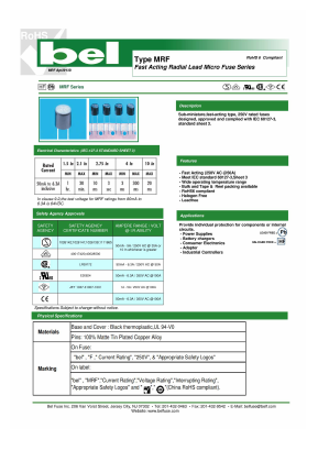 MRF100 Datasheet PDF Bel Fuse Inc.
