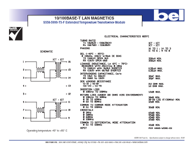 S558-5999-T5-F Datasheet PDF Bel Fuse Inc.