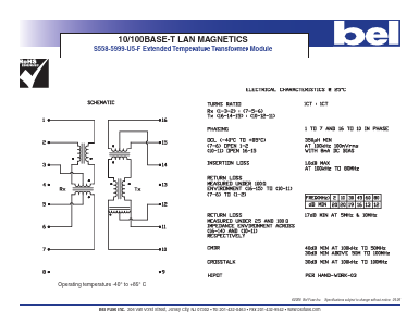 S558-5999-U5-F Datasheet PDF Bel Fuse Inc.