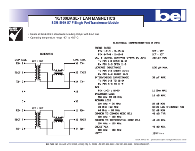 S558-5999-U7-F Datasheet PDF Bel Fuse Inc.