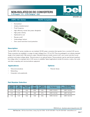 VRPC-10C25S Datasheet PDF Bel Fuse Inc.