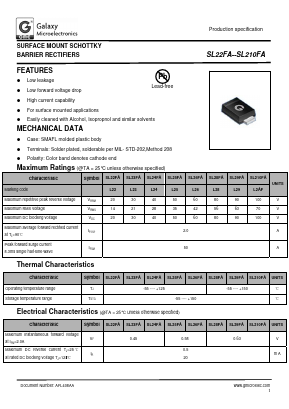 SL26FA Datasheet PDF Galaxy Semi-Conductor