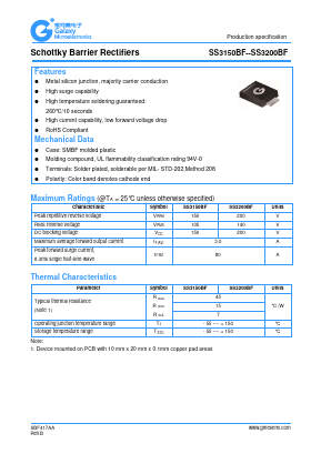 SS3200BF Datasheet PDF Galaxy Semi-Conductor