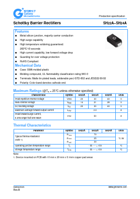 SH22A Datasheet PDF Galaxy Semi-Conductor