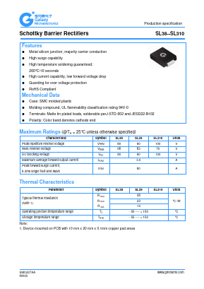 SL310 Datasheet PDF Galaxy Semi-Conductor
