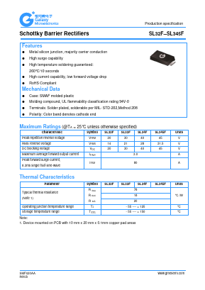 SL34F Datasheet PDF Galaxy Semi-Conductor