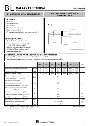 6A10 Datasheet PDF Galaxy Semi-Conductor