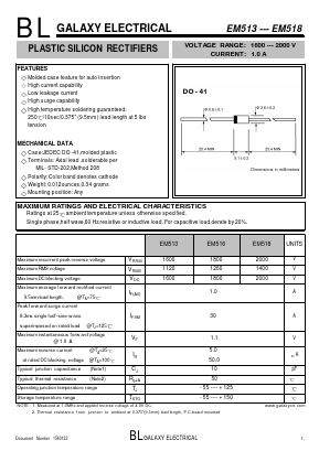 EM516 Datasheet PDF Galaxy Semi-Conductor