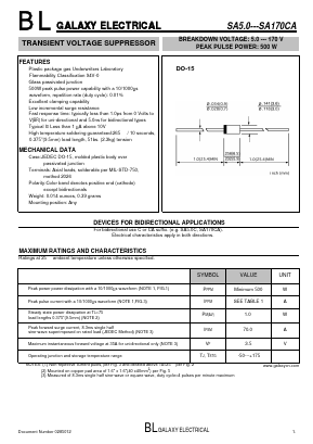 SA54 Datasheet PDF Galaxy Semi-Conductor