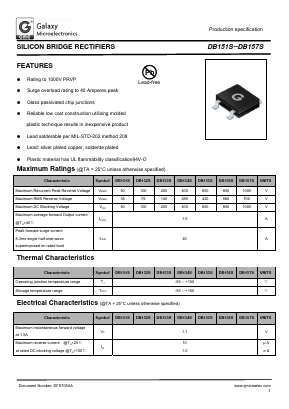 DB156S Datasheet PDF Galaxy Semi-Conductor