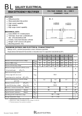 1H1G Datasheet PDF Galaxy Semi-Conductor