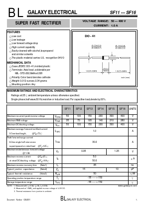 SF16 Datasheet PDF Galaxy Semi-Conductor