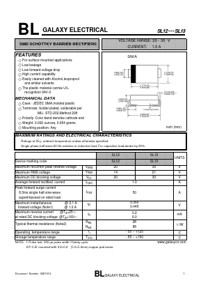 SL12_ Datasheet PDF Galaxy Semi-Conductor