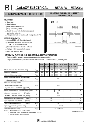 HER201G Datasheet PDF Galaxy Semi-Conductor