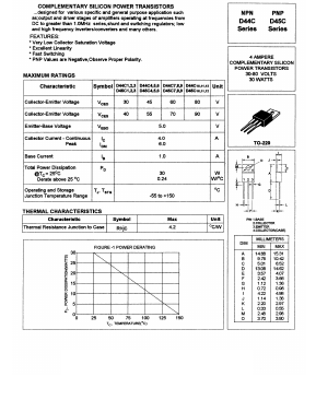 D45C Datasheet PDF Boca Semiconductor