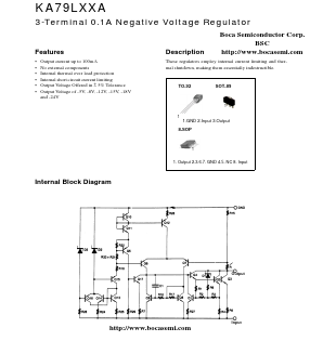 KA79L12A Datasheet PDF Boca Semiconductor