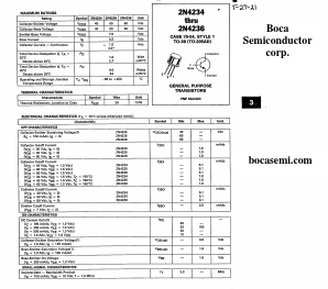 2N4235 Datasheet PDF Boca Semiconductor