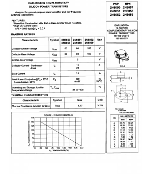 2N6052 Datasheet PDF Boca Semiconductor