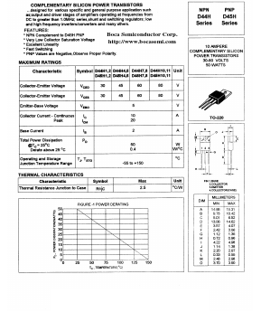 D44H7 Datasheet PDF Boca Semiconductor