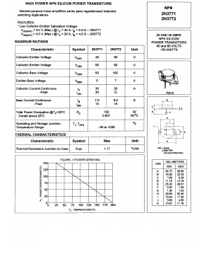 2N3771 Datasheet PDF Boca Semiconductor