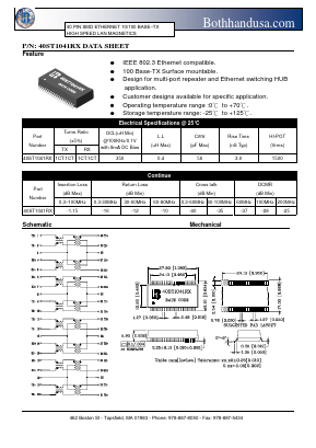 40ST1041RX Datasheet PDF Bothhand USA, LP.