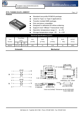 NS0001 Datasheet PDF Bothhand USA, LP.
