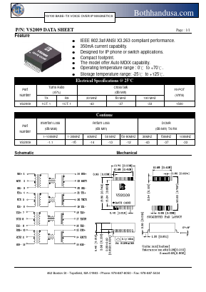 VS2009 Datasheet PDF Bothhand USA, LP.